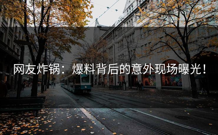 网友炸锅：爆料背后的意外现场曝光！