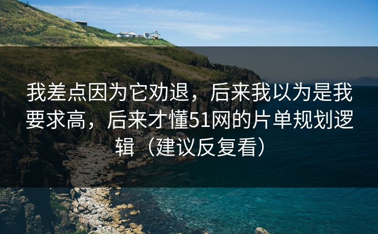 我差点因为它劝退，后来我以为是我要求高，后来才懂51网的片单规划逻辑（建议反复看）